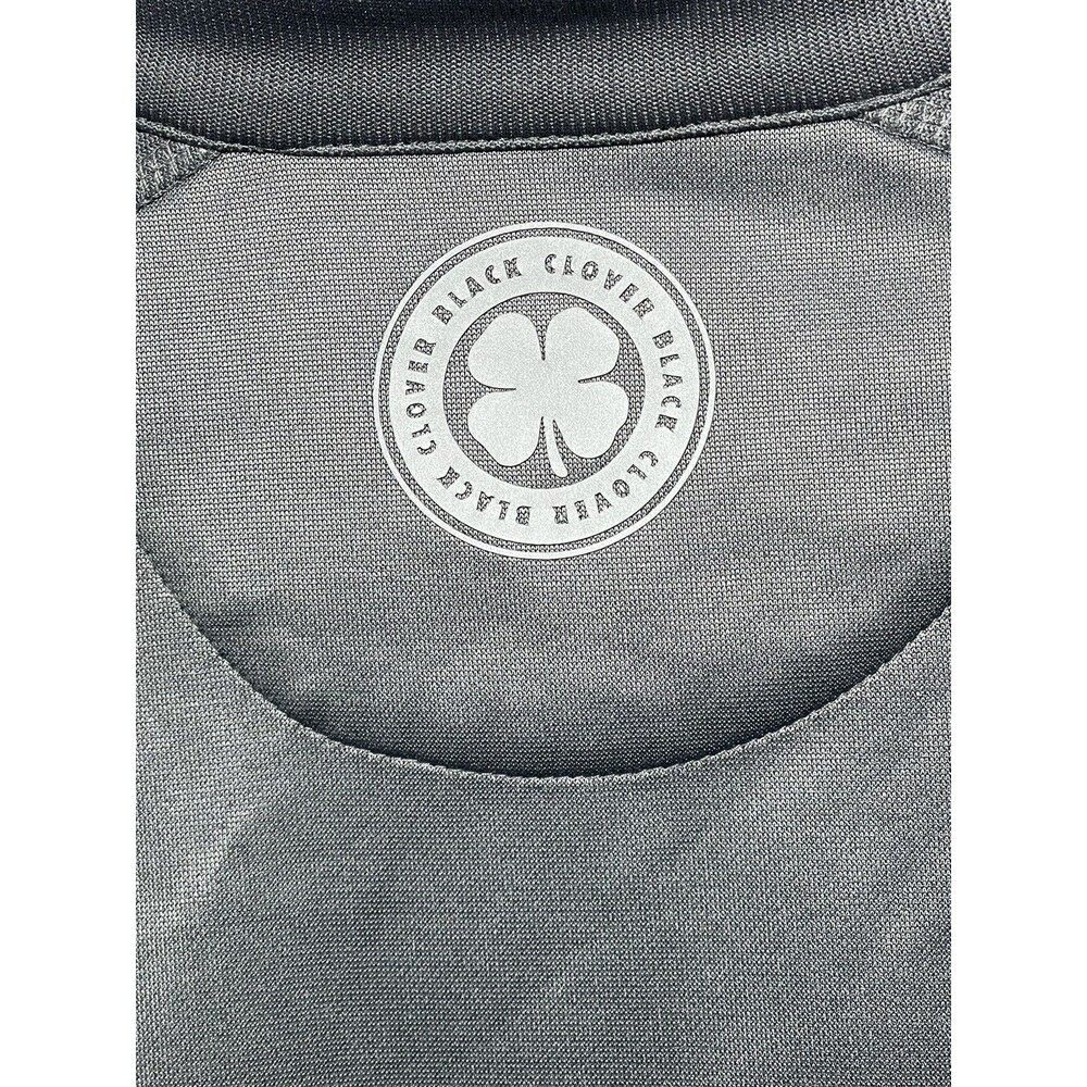 Mens Medium Black Clover Quarter Zip Light Sweatshirt  Live Lucky - Picture 5 of 7